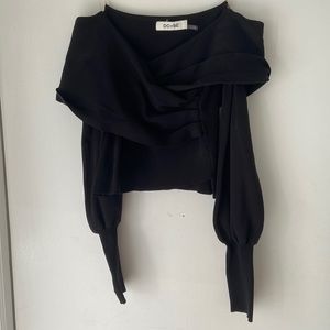 off the shoulder sweater black